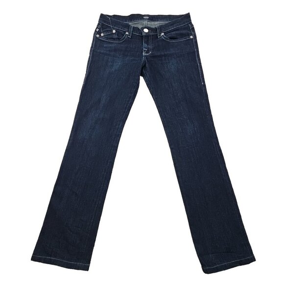 Rock & Republic Stella Jeans Women's 27 (30x29) Straight Dark Blue Denim EUC - Picture 1 of 16